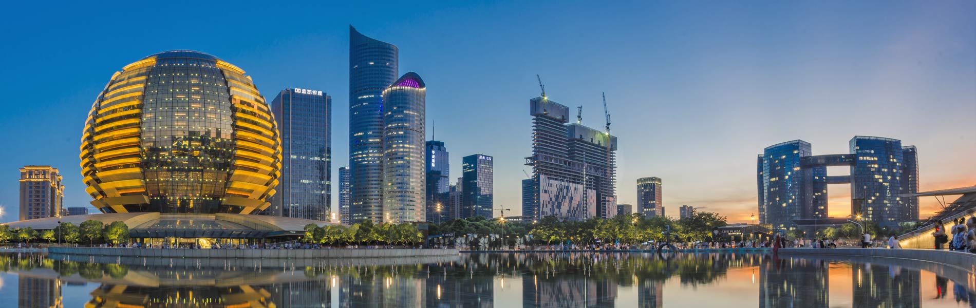 Modern office buildings in Hangzhou, China